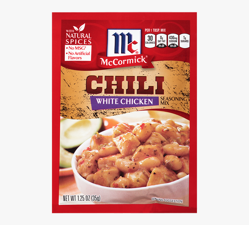 White Chicken Chili Seasoning Mix - Mccormick Mild Chili Seasoning, HD Png Download