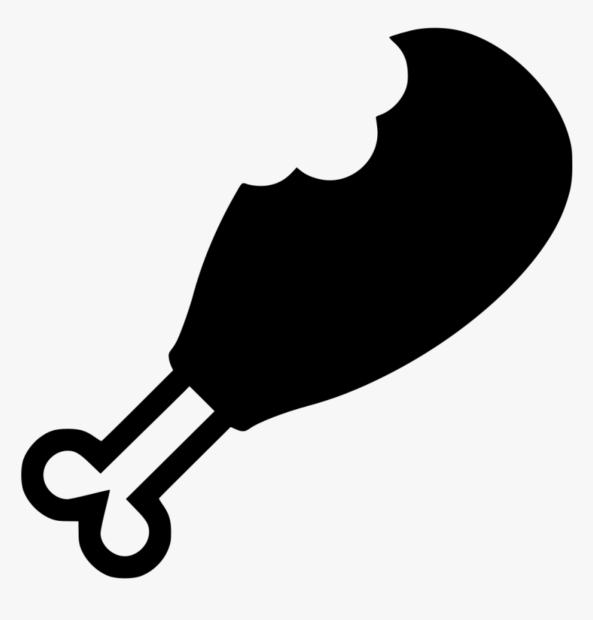 Wing Svg Chicken - Chicken Wing Black And White, HD Png Download