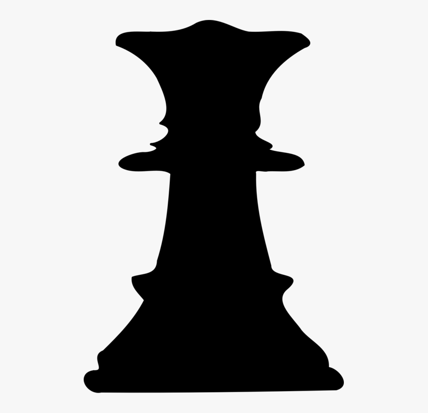 Silhouette Drawing Line Art Computer Icons Black - Silueta Reina De Ajedrez, HD Png Download
