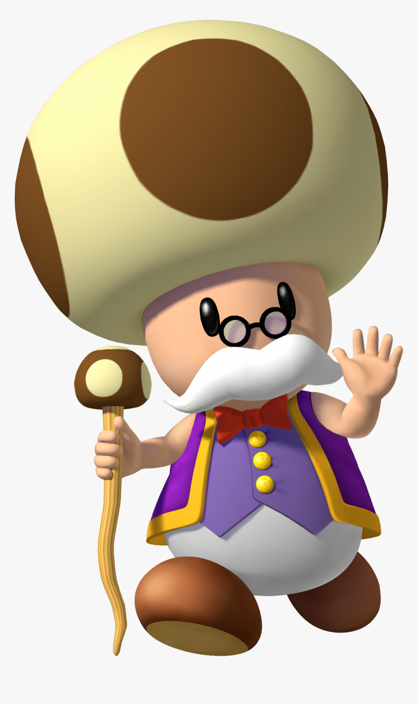 Sms Toadsworth Artwork - Super Mario Old Toad, HD Png Download