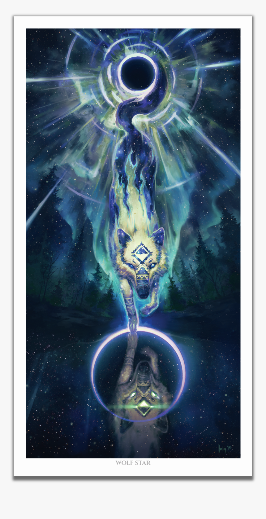 Limited Edition Fine Art Print - Wolf Skateboard Designs, HD Png Download