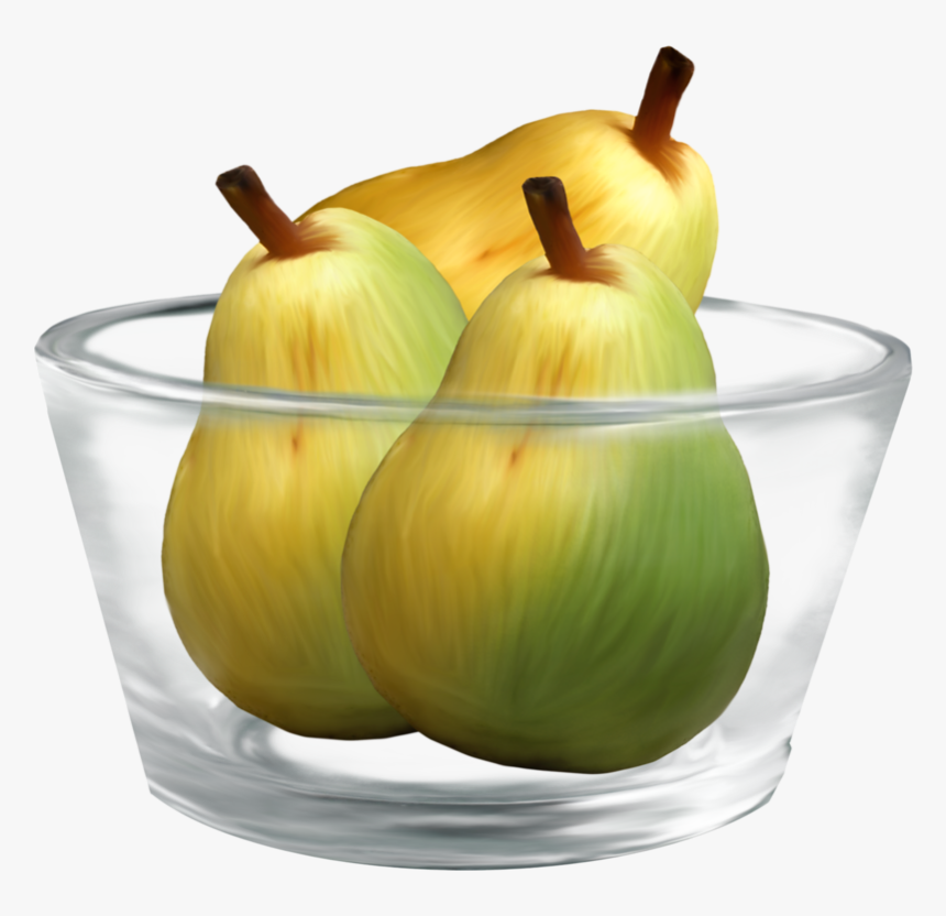 Pears In A Glass Bowl Png Clipart - Bowl Of Pears Clip Art, Transparent Png