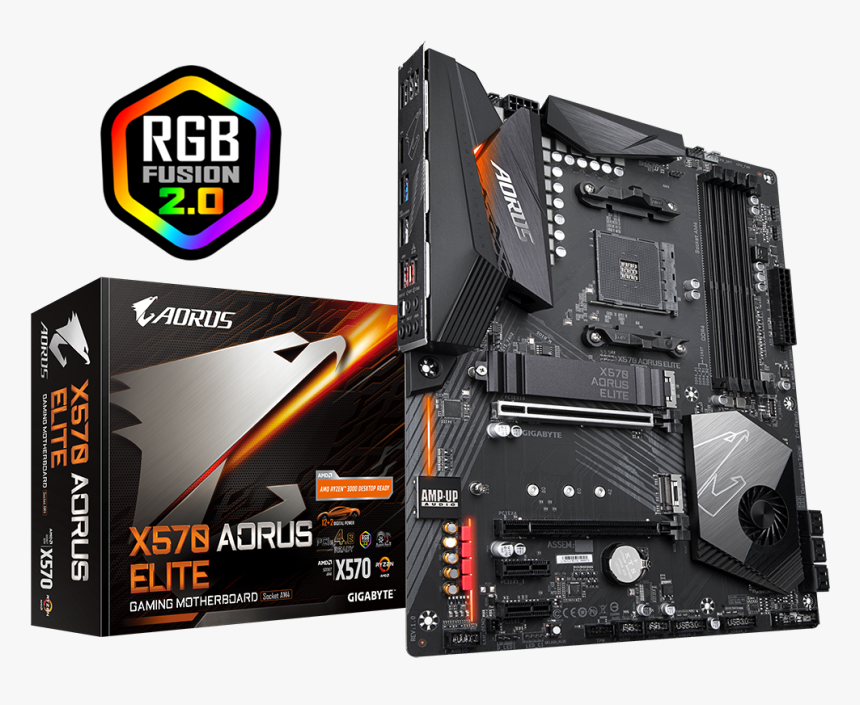 Gigabyte X570 Aorus Elite, HD Png Download
