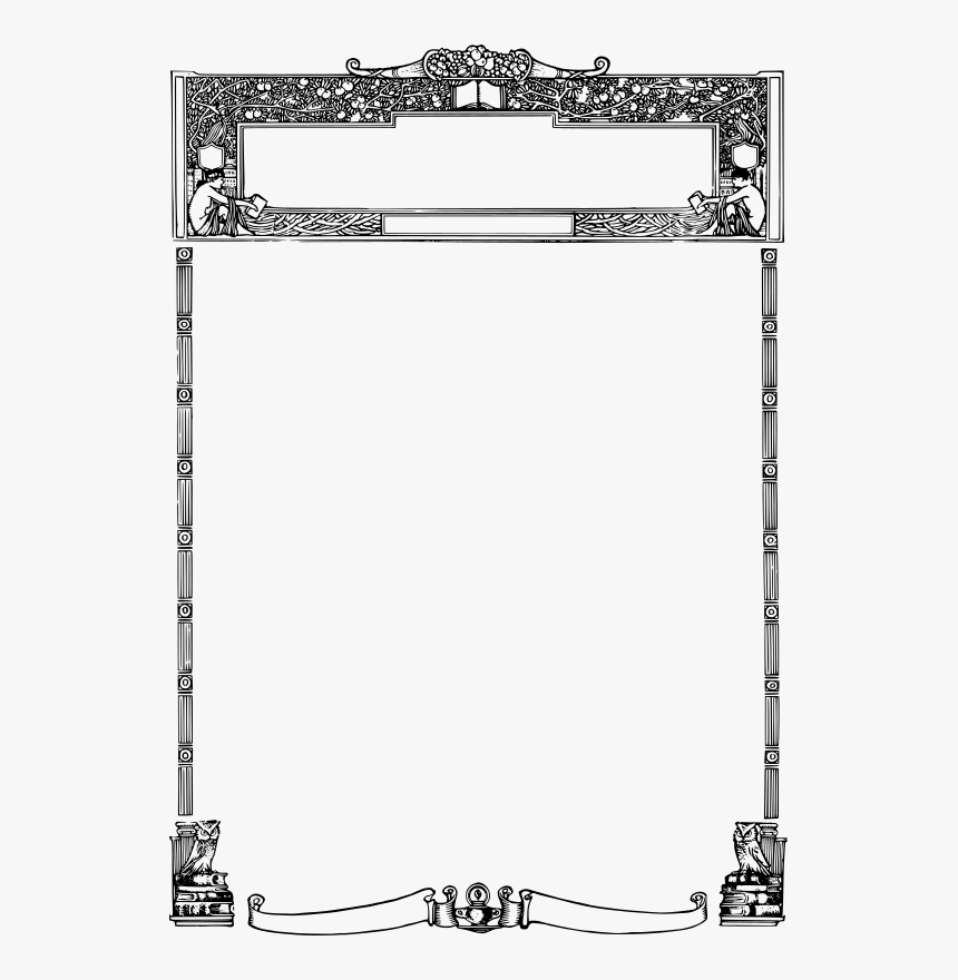 Transparent Cornucopia Clipart Black And White - Border Design For Men Png, Png Download