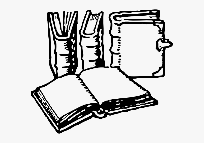 Books Border Clipart - Harry Potter Books Line Art, HD Png Download