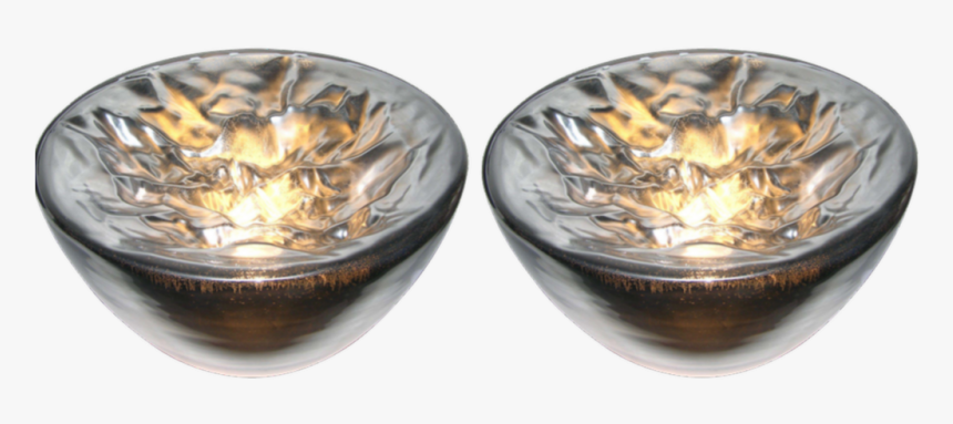 Carlo Nason Italian Large Modern Pair Of Ruffled Silver - Carlo Nason Glass Lamp, HD Png Download