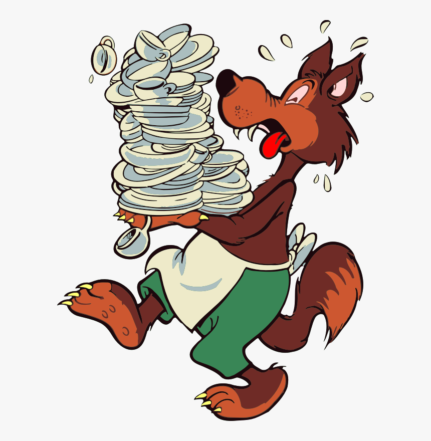 Wolf Dishwasher - Clip Art Dish Washer, HD Png Download