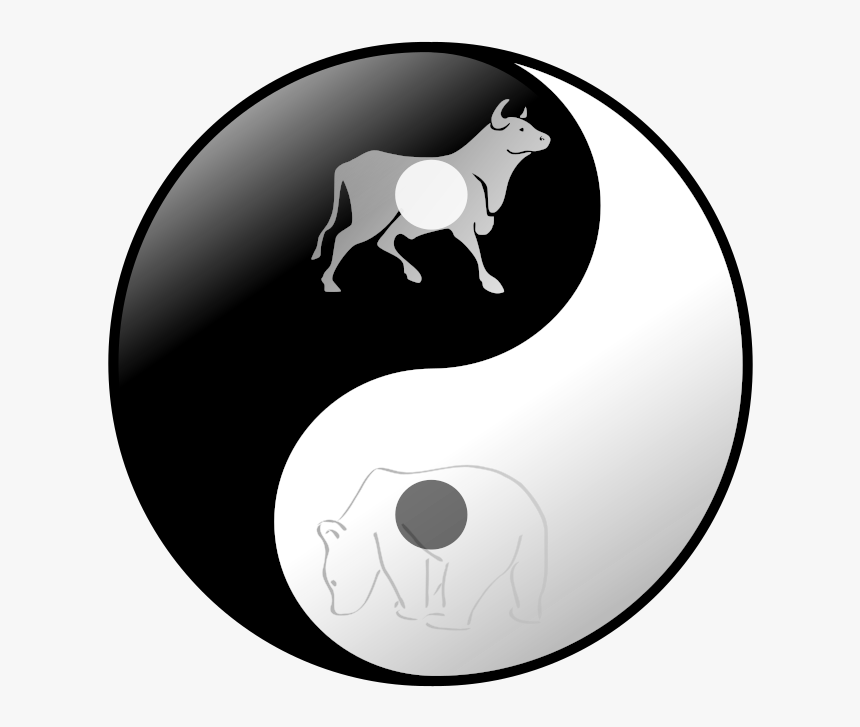 Stockmarket Yin Yang - Yin Yang Bull Bear, HD Png Download