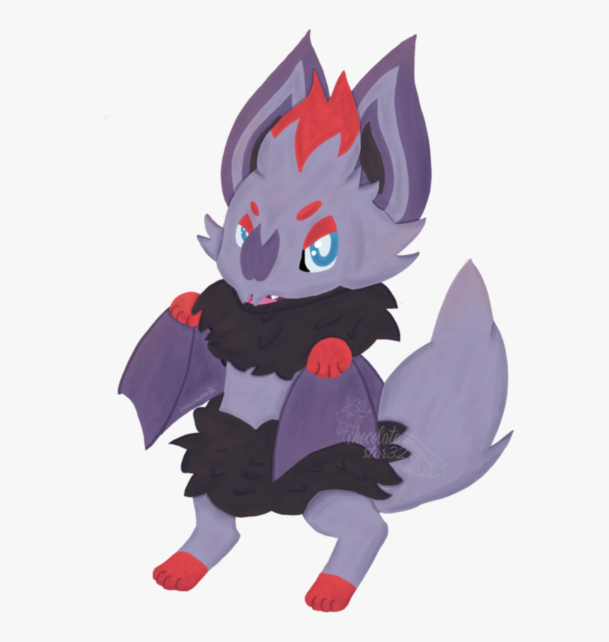 When You Mix A Sneaky Zorua With A Noisy Noibat You - Illustration, HD Png Download