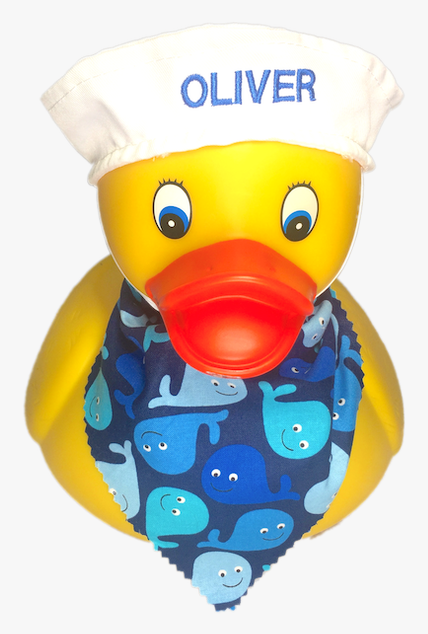 Personalized Rubber Duck With Sailor S Cap & Bandana - Rubber Duck Character Png, Transparent Png