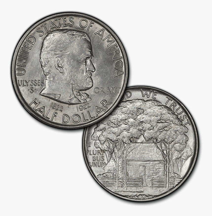 1922 Grant Silver Commemorative Half Dollar - Quarter, HD Png Download