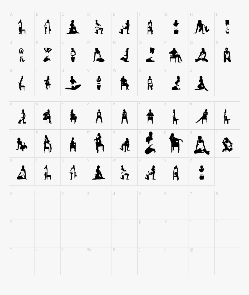 Woman Silhouette Font, HD Png Download