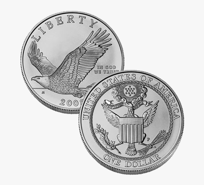 2008-p Bald Eagle Commemorative Uncirculated Silver - Bald Eagle Coin, HD Png Download