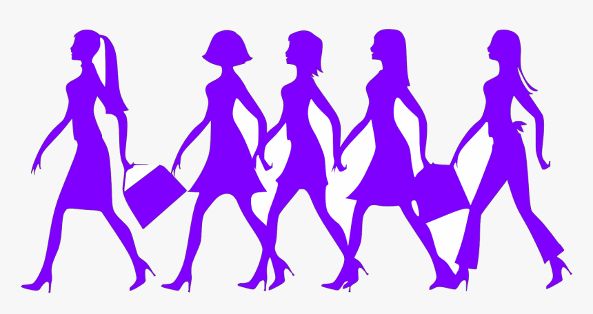 Fashion Women Walking Drawing, HD Png Download