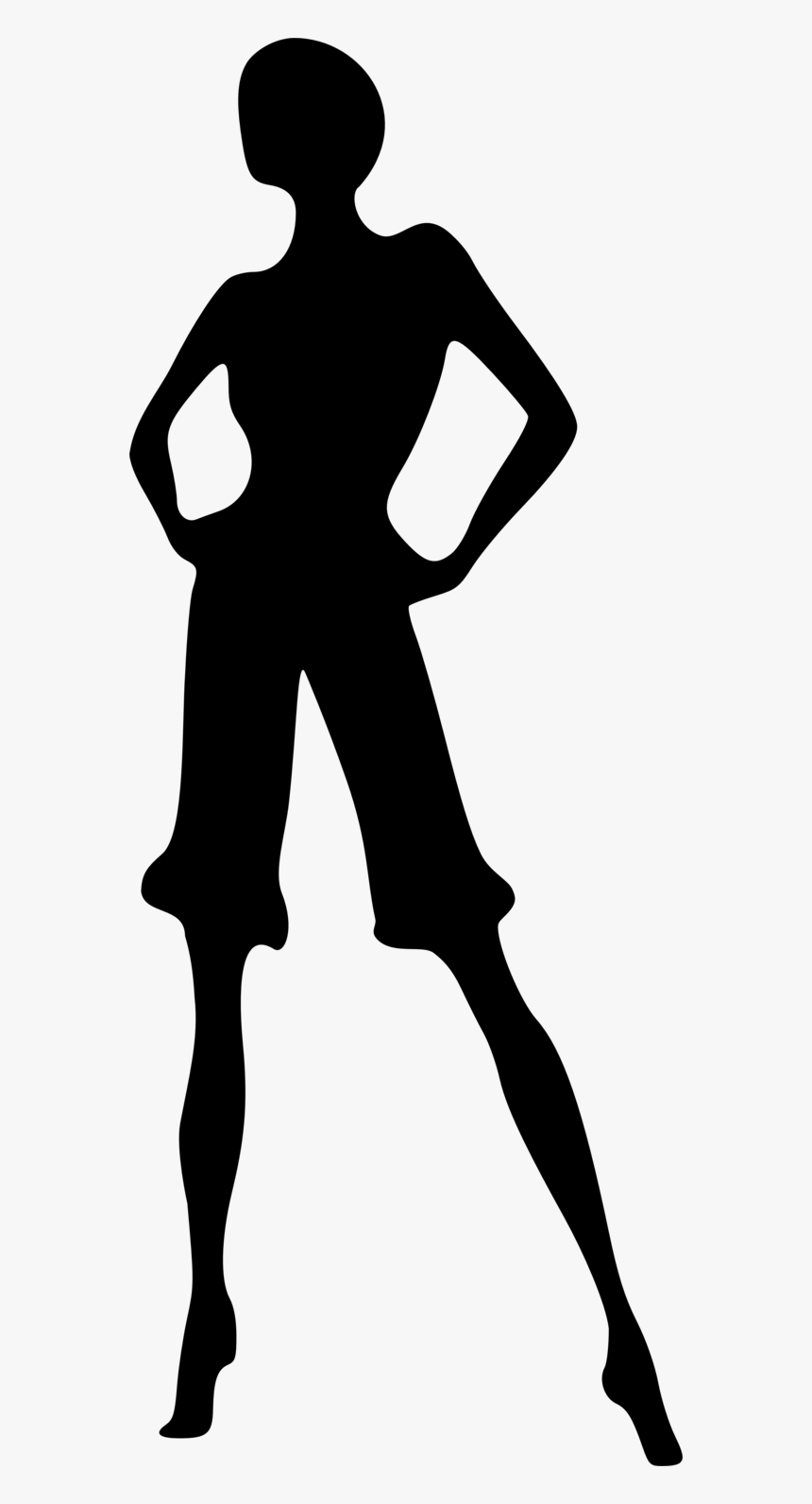 Public Domain Clip Art Image - Short Hair Woman Silhouette, HD Png Download