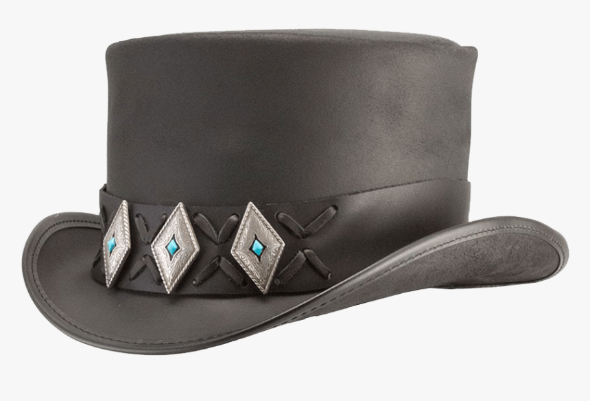 El Dorado W/lace Concho Band - Black Finished - Leather, HD Png Download