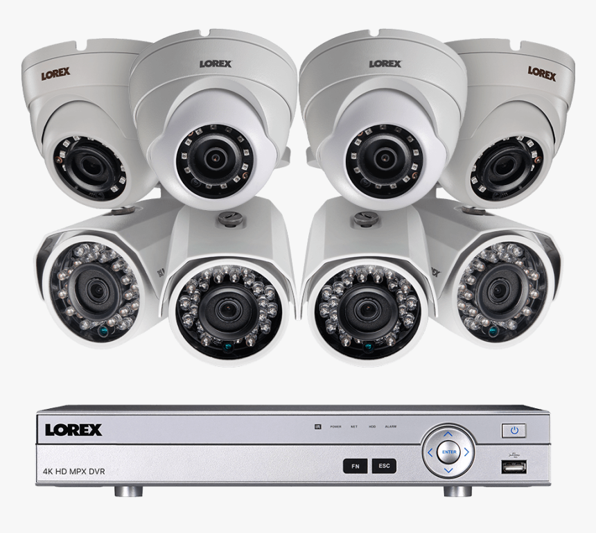 1080p Camera System With 8 Channel Dvr And 8 1080p - Security Systems Lorex Camera, HD Png Download