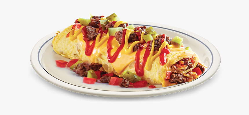 Cheeseburger Omelette Ihop Calories, HD Png Download