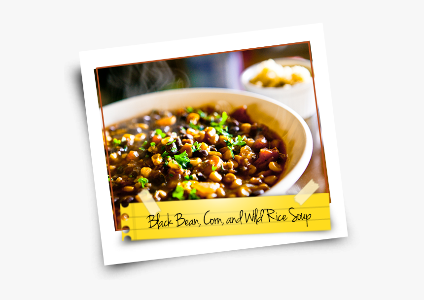 Black Bean, Corn, And Wild Rice Soup - Dish, HD Png Download