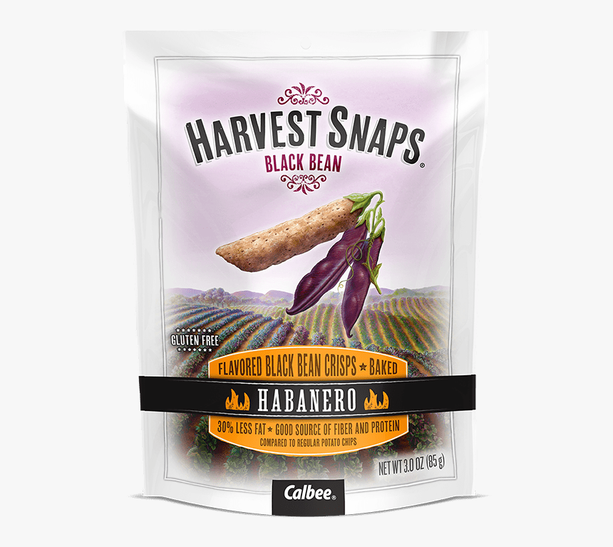 Harvest Snaps Habanero Black Bean Crisps - Harvest Snaps Black Bean, HD Png Download