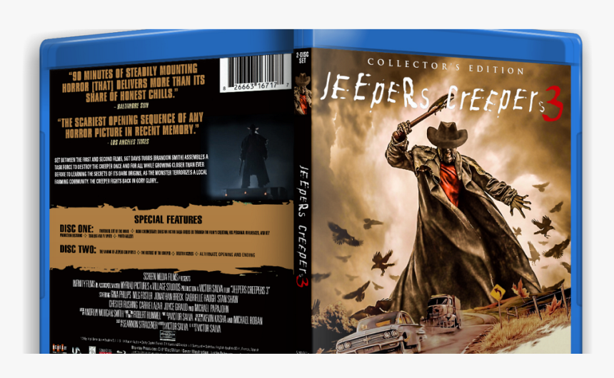 Jeepers Creepers Ii - Jeepers Creepers 3 Blu Ray Cover, HD Png Download