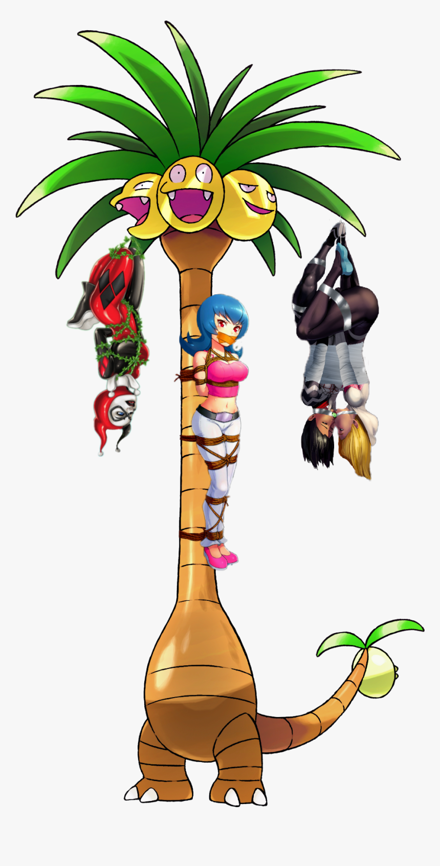 #exeggutor #pokemon #alola #sabrina #spidergwen #silk - 6 Feet Vs 5 11, HD Png Download