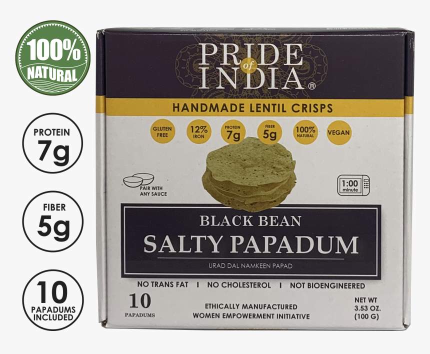Salty Black Bean Namkeen Papadum Lentil Crisp 
 Class, HD Png Download