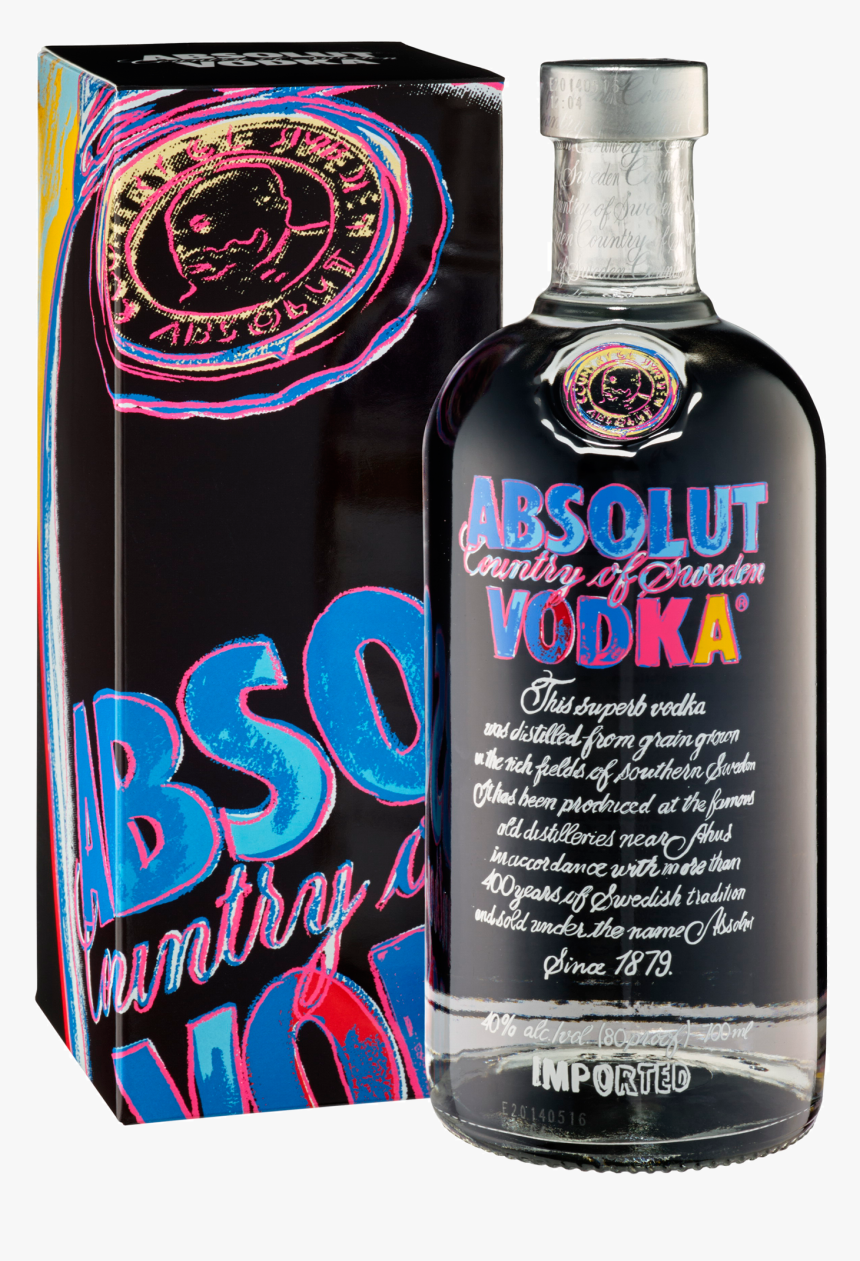 Absolut Andy Warhol Vodka 700ml Bottle - Absolut Andy Warhol Edition Vodka, HD Png Download