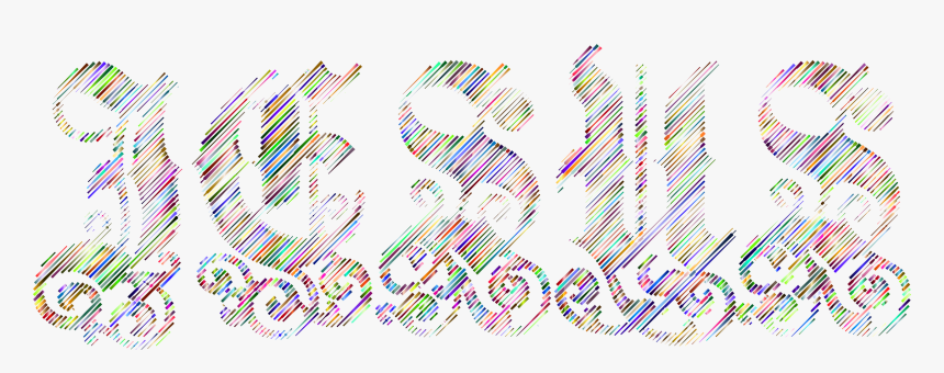 Prismatic Jesus Typography Lines 3 No Background Clip - Art, HD Png Download