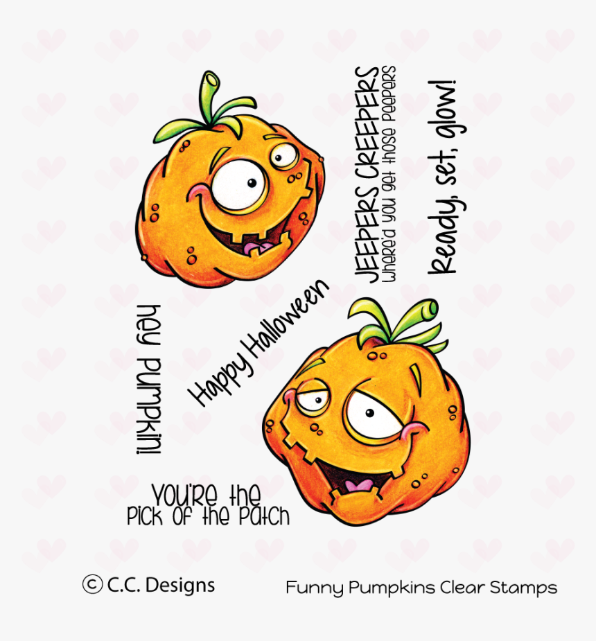 Funny Pumpkins Clear Stamp Set - Cartoon Pumpkins, HD Png Download