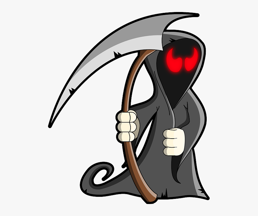 Coffin Clipart Halloween Skeleton - Clipart Grim Reaper, HD Png Download