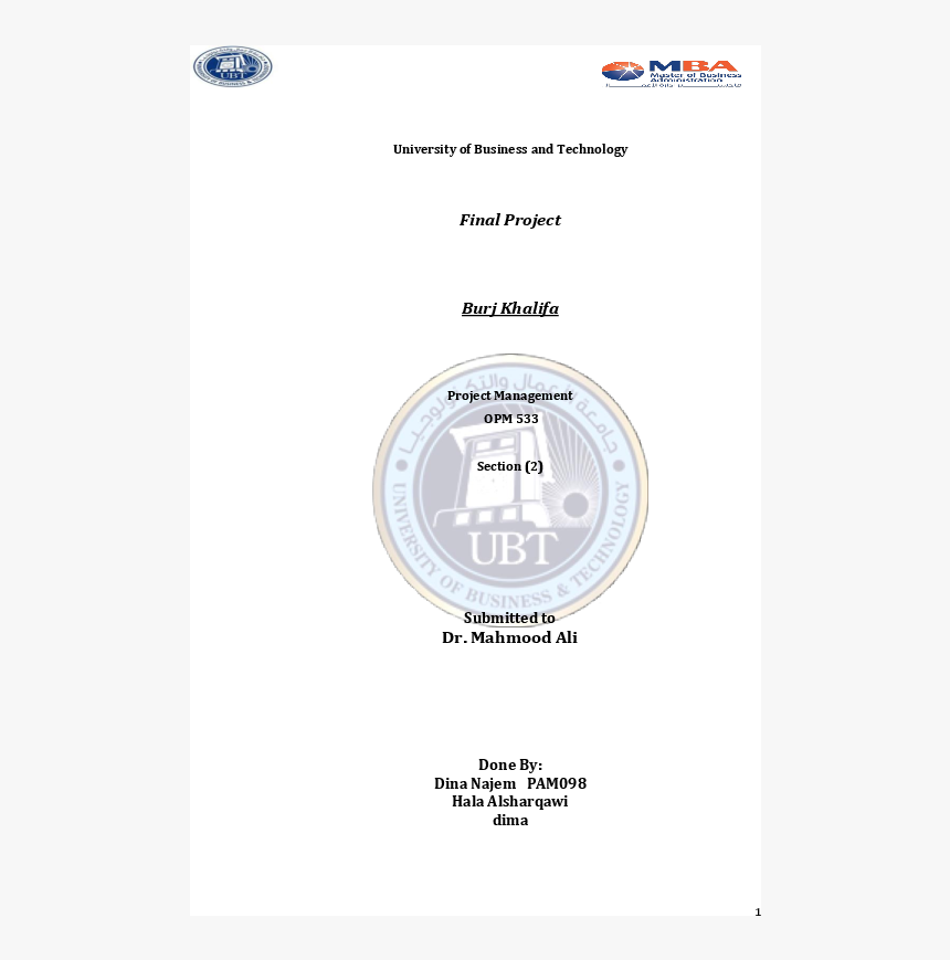 Work Breakdown Structure Of Burj Khalifa, HD Png Download