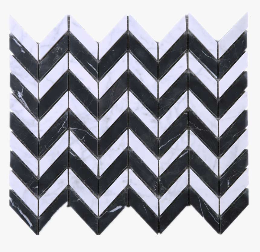 Black And White Wave Shape Marble Stone Mosaic Tile - Halloween Costume Invitation Card, HD Png Download