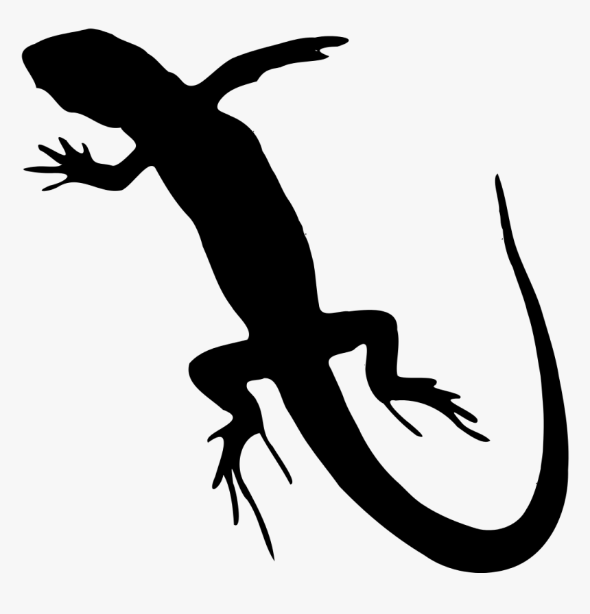 Lizard Reptile Clip Art - Lizard Png Black And White, Transparent Png
