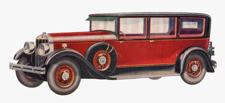 Red Vintage Cars Png, Transparent Png