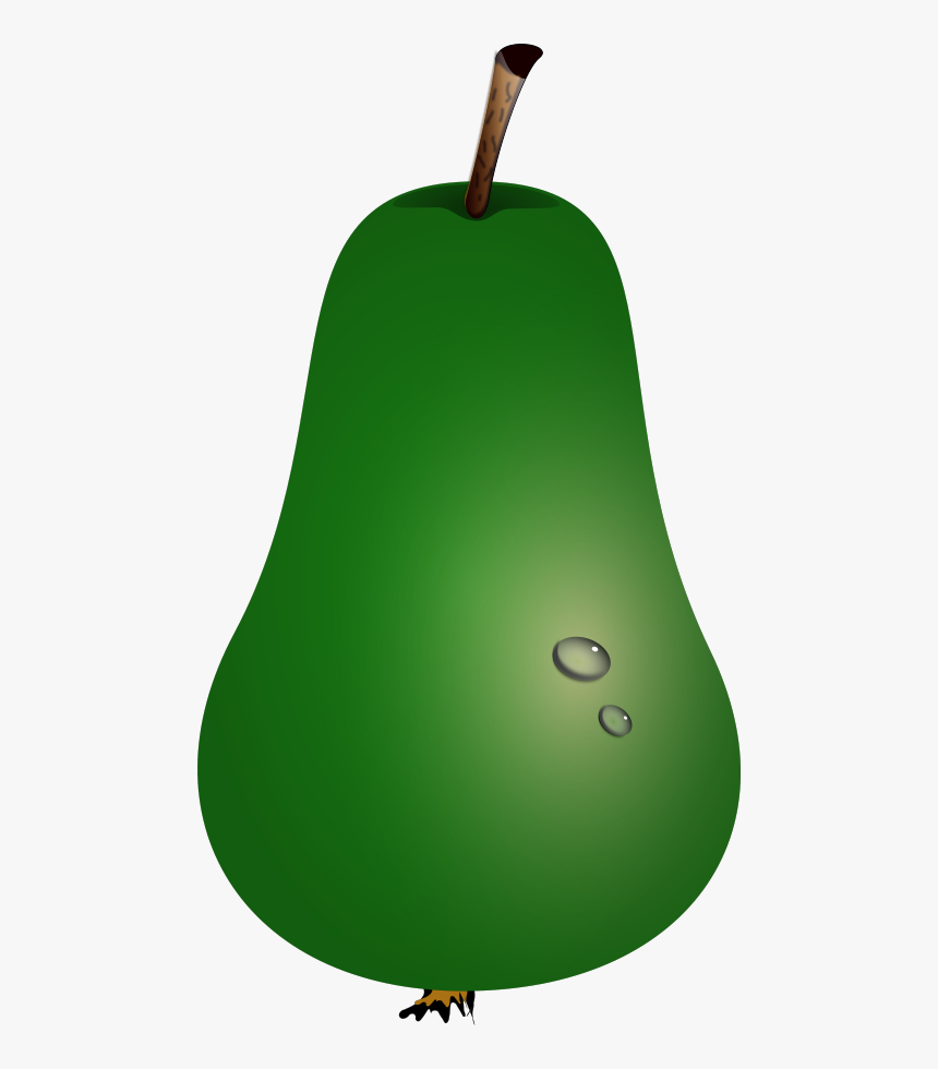 Pear Svg Clip Arts - Imagen De Pera De Color Verde, HD Png Download