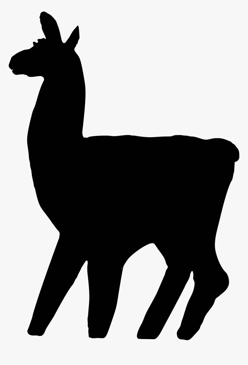 Llama Alpaca Clip Art - Llama Silhouette Clip Art, HD Png Download