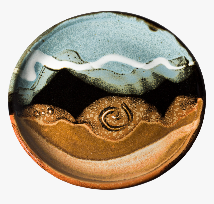 Handmade Pottery Lunch Plate Turquoise-brown - Eel, HD Png Download