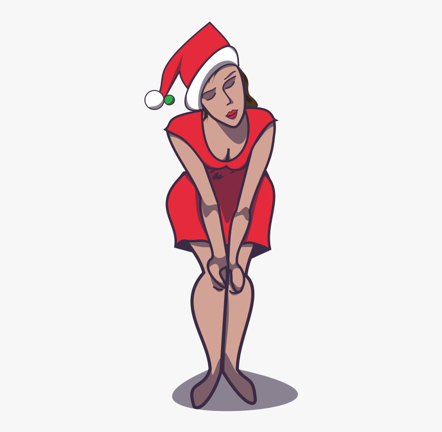 Cartoon Sexy Santa Png, Transparent Png