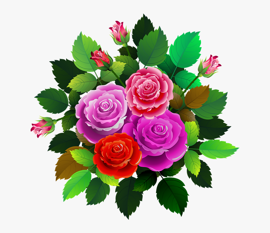 Roses, Flowers, Floral, Romantic, Rose Bush, Bouquet - Buongiorno Buon Sabato Gruppo, HD Png Download