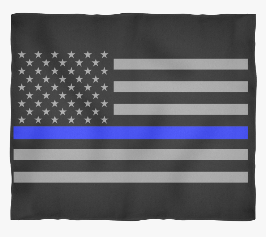 Police Officer Thin Blue Line American Flag Fleece - Police Officer Thin Blue Line, HD Png Download