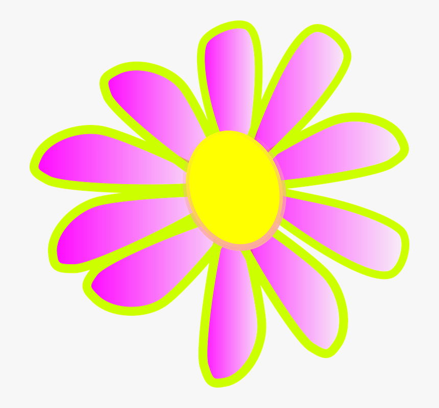 Neon Pink Flower Bright Bloss - Rosas Neones Png, Transparent Png