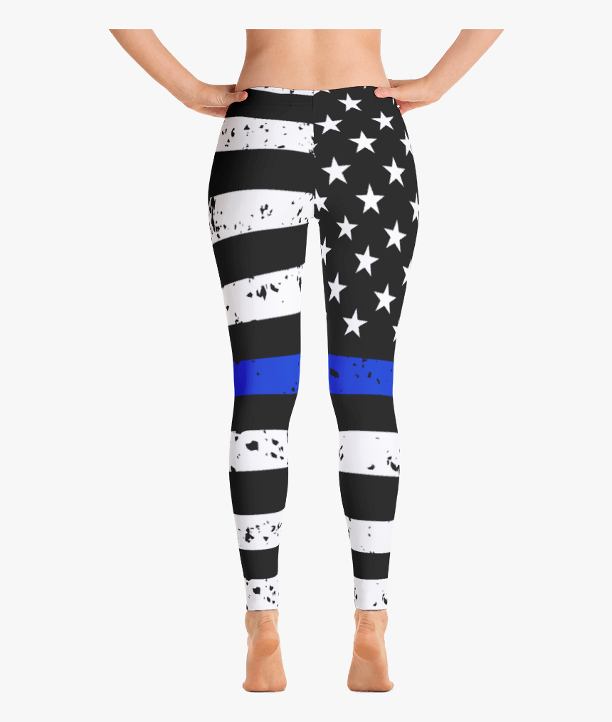 Police Flag Leggings - Red Black And White Leggings, HD Png Download