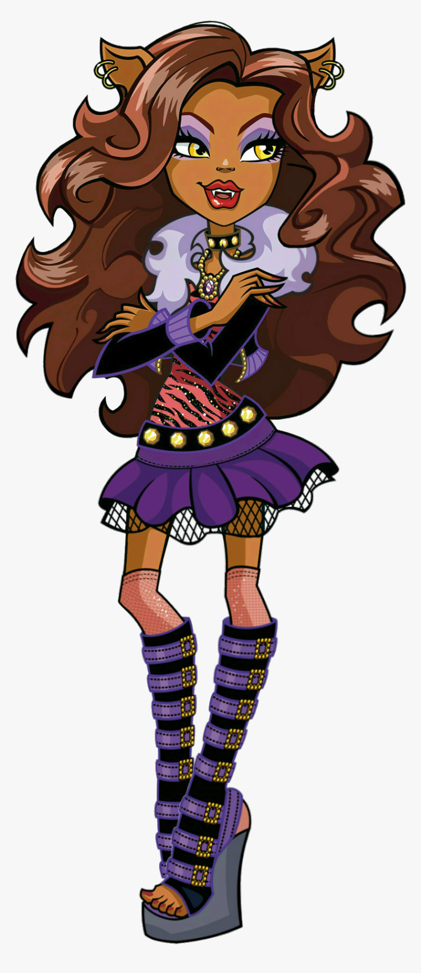 Clawdeen Monster High Art, HD Png Download
