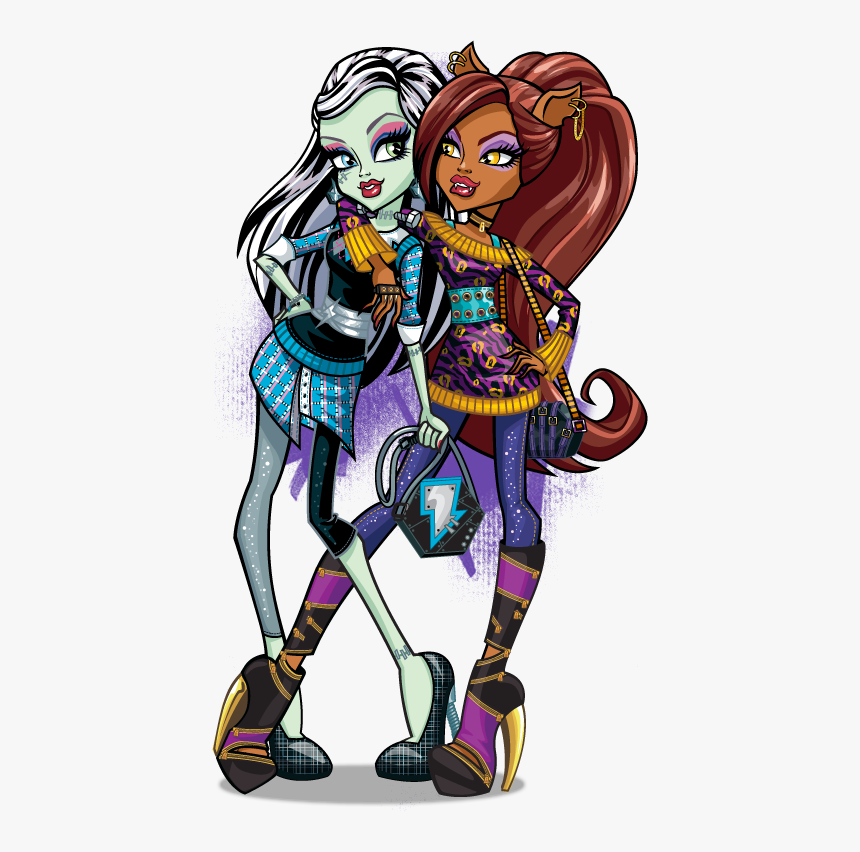 Clawdeen Freetoedit - Monster High Frankie And Clawdeen, HD Png Download