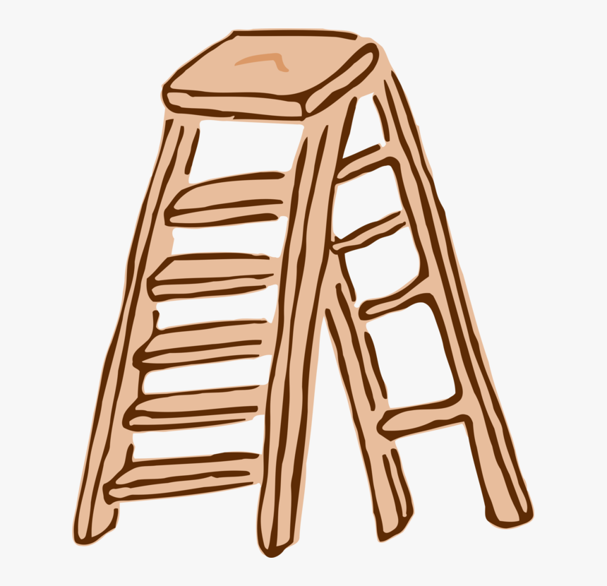 Line,furniture,ladder - Ladder Clipart, HD Png Download