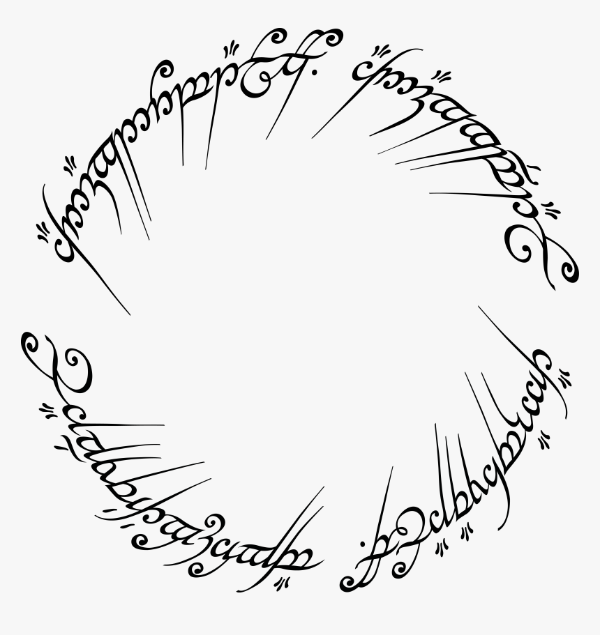 One Ring Inscription Vector, HD Png Download , Transparent Png Image