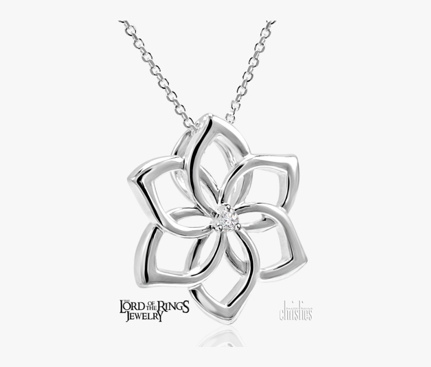 The Hobbit Galadriel Flower Pendant - Name Pendant In Heart, HD Png Download