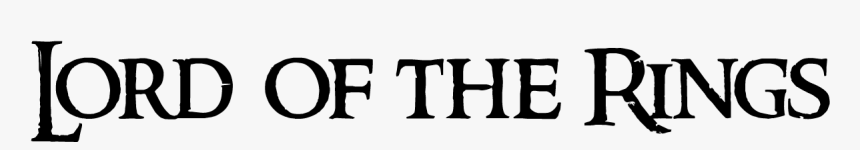 Clip Art Rings Font Download Famous - Lord Of The Rings Title Black And White, HD Png Download