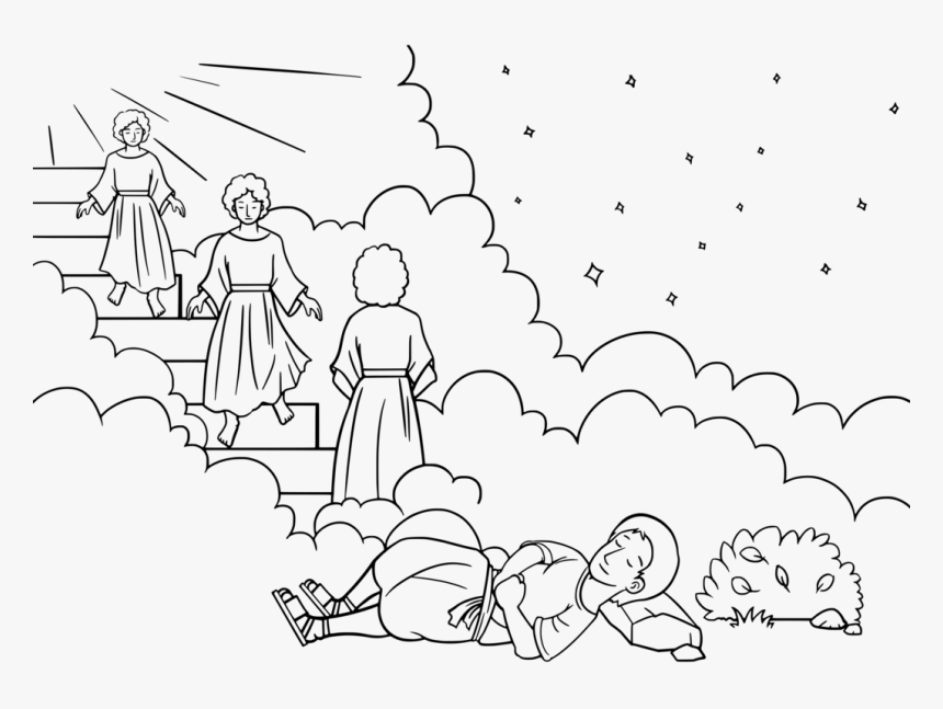 Transparent Ladder Clipart Png - Jacobs Ladder Coloring Page, Png Download